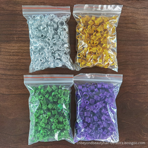 Colorful  Dreadlocks beads Metal Hair Braiding Beads for Hair Accessory Hair Extension Tools